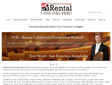 Tablet Screenshot of californiapercussionrental.com